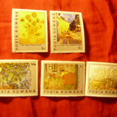 Serie Romania 1991 - 100 Ani de la moartea Pictorului Van Gogh , 5 valori