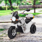 Cumpara ieftin HomCom motocicleta electrica 6V, 3 roti, viteza 3km/h, alba | AOSOM RO, Alb