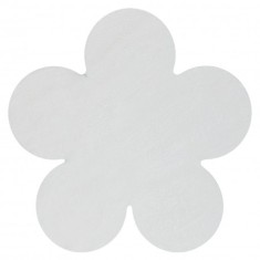 Covor lavabil modern SHAPE 3106 Floare shaggy - fildeş, antiderapant, 80x80 cm