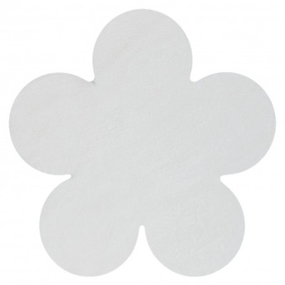 Covor lavabil modern SHAPE 3106 Floare shaggy - fildeş, antiderapant, 80x80 cm foto