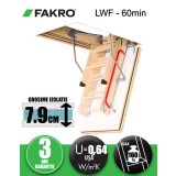 Scara pod rezistenta la foc 60 min Fakro LWF
