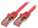 Cabluri Patch S/FTP 6 litat Cu LSZH roșu 1m 27AWG, Logilink