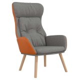 Cumpara ieftin Scaun de relaxare, gri deschis, textil si PVC