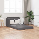 vidaXL Canapea extensibilă 2 &icirc;n 1, gri, 112x174x55 cm, piele ecologică 353975
