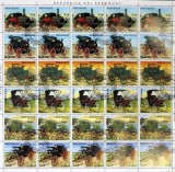 PARAGUAY - MASINI ANTICE- 1986- 6 VALORI 5 SERII IN COALA-OBLITERATA-WS 136 -