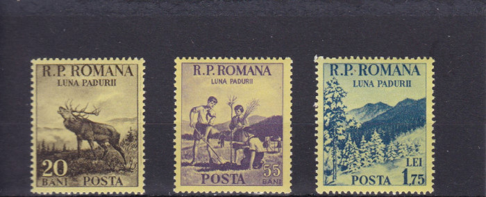 ROMANIA 1954 LP 360 LUNA PADURII SERIE MNH