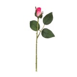 Floare decorativa artificiala, Boboc Trandafir, Roz, 21 cm, ATU-084147, Oem