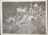 Fotografie, Grup de tineri in excursie, la munte, 1930
