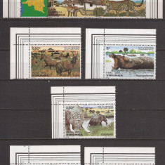 ZAIR 1982 FAUNA PARC VIRUNGA ( serie dantelata ) MNH