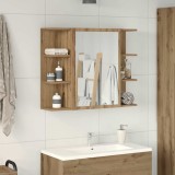 Dulap cu oglindă pentru baie Stejar artizanal Lemn prelucrat