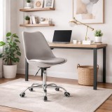 Cumpara ieftin Scaun Birou Rotativ Gri Artool Alba, PP, 48x43x91.5 cm, Ergonomic, Roti, Metal, Max 110kg