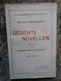 GEDICHTE NOVELLEN DEUTSCH VON MAXIMILIAN W. SCHROFF de MIHAI EMINESCU