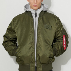 Alpha Industries geacă bomber MA-1 D-Tec bărbați, culoarea verde, de tranziție 183110.257-green