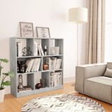 VidaXL Bibliotecă, gri beton, 97,5x29,5x100 cm, lemn prelucrat