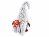 Cumpara ieftin Figurina Mos Craciun textil cu leduri 17x11x44 cm