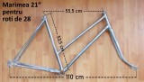 Cadru 21" cadru de inox pt. roti de 28" cadru 53,5 cm cadru de bicicleta