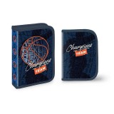 Penar echipat, 2 extensii cu fermoar, 32 piese incluse, model Basketball, 20x13x4.5 cm, S-Cool