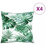 Cumpara ieftin Perne de canapea, 4 buc., model frunze, 60x60 cm, textil