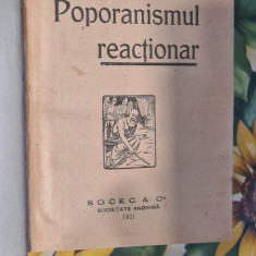 POPORANISMUL REACTIONAR DE H.SANIELEVICI ,1921