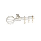 Galerie pentru Perdele Extensibila Metalica Alba Brushed Sfera 110 cm - 210 cm