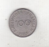 Bnk mnd Saarland 100 franci 1955, Europa