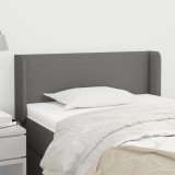 VidaXL Tăblie de pat cu aripioare gri &icirc;nchis 103x16x78/88 cm textil