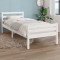 vidaXL Cadru de pat, alb, 90x200 cm, lemn masiv de pin