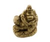 Statueta Feng Shui Buddha fericit pe iepure, 7,5cm, model FS305