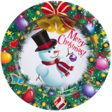 Scrumieră Metalică, Model Om de Zăpadă, Dimensiune 14cm, Multicolor, Crăciun