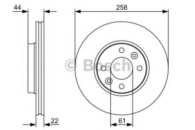 Disc frana RENAULT KANGOO BE BOP (KW0/1) (2009 - 2016) BOSCH 0 986 479 C17 foto
