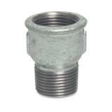Fiting filetat din fontă maleabilă, niplu 1 1/2 inch, filet interior-exterior