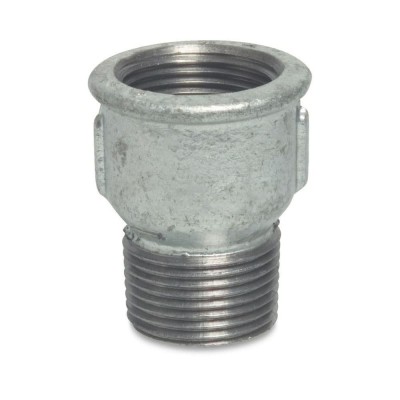 Fiting filetat din fontă maleabilă, niplu 1 1/2 inch, filet interior-exterior foto