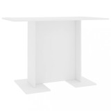 Masa de bucatarie, alb, 110x60x75 cm, lemn prelucrat