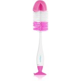 BabyOno Take Care Brush for Bottles and Teats perie de curățare 2 in 1 Pink 1 buc