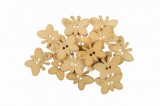 Accesorii pentru activitati crafts,lemn,nasturi fluturi,1.5cm,15 bucati set