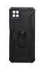 Husa telefon compatibila cu Samsung Galaxy A22 5G, Powerful, Inel si placuta metalica, HT122, Negru, Silicon, Carcasa
