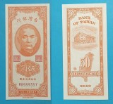 Taiwan 50 Cents 1949, UNC, Seria K899935Y, Bancnota Veche, P#S1949, Dr. Sun Yat-Sen