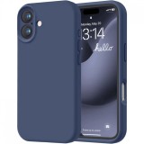 Husa de protectie matte tpu, flippy, pentru apple iphone 16 plus, protectie camera, antisoc, antizgariere, antialunecare, acoperire completa, albastru