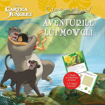 Disney. Citesc și mă joc. Cartea junglei. Aventurile lui Mowgli - Paperback brosat - Disney - Litera foto