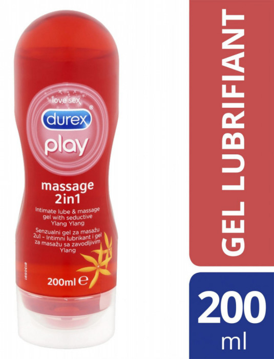 Lubrifianti-Lubrifiant Durex Play Massage 2 in 1 Sensual 200 ml