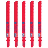Wilpu K 14 - Set panze fierastrau pendular tija cu un prag de prindere (T) 100 mm metal taiere dreapta fina 5 bucati