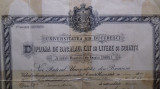 Arges Deagu Universitatea Bucuresti Diploma 1897 Titu Maiorescu