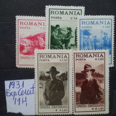 1931-Expozitia cercetaseasca complet set-orig. gum -MH