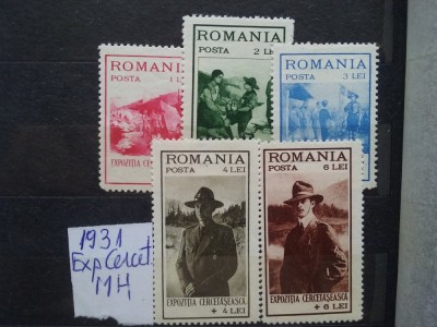 1931-Expozitia cercetaseasca complet set-orig. gum -MH foto
