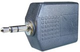 Adaptor jack tata 3,5 mm stereo la 2xjack mama 6,3 mm stereo - 126658