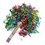 Tun cu Confetti, Party Popper, 30cm, Multicolor, Mecanism cu Aer Comprimat, Lansare 4-7m, Oem