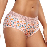 Cumpara ieftin Chiloti Menstruali Linovit Citrus Roz, Marimea L, Absorbanti, Refolosibili, Protectie Scurgeri, Confortabili, Bumbac, Spandex