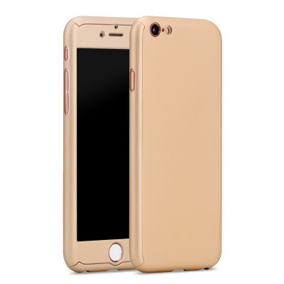 Husa Apple iPhone 5/5S/SE Full Cover 360 Auriu + Folie de protectie foto