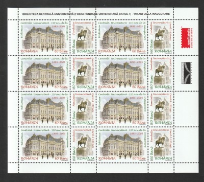 Romania 2005 - #1700A Biblioteca Centrala Universitara - 110 ani M/S 1v MNH foto