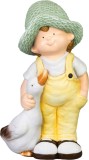 Dekor&aacute;cia MagicHome, Chlapček s h&uacute;skou, keramika, 15,5x25,5x44,5 cm